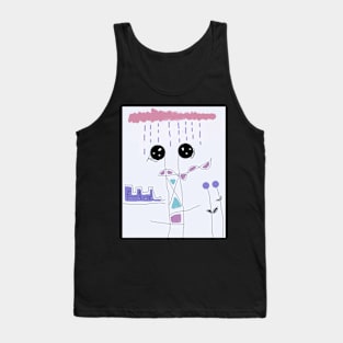 Kids and Purple Rain Stick Figure Tank Top